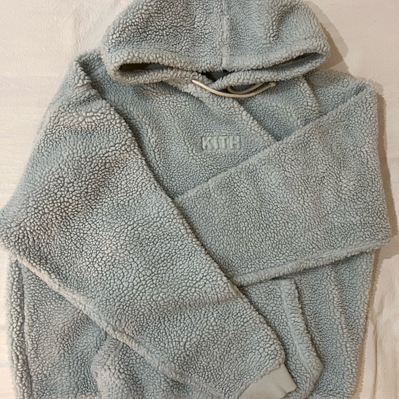 Kith Other - Kith Classic Logo Sherpa Hoodie - Light Blue XL